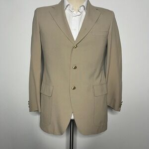 Vintage Corbin Blazer Mens‎ 46R Sport Coat Gold Buttons Three Button Jacket